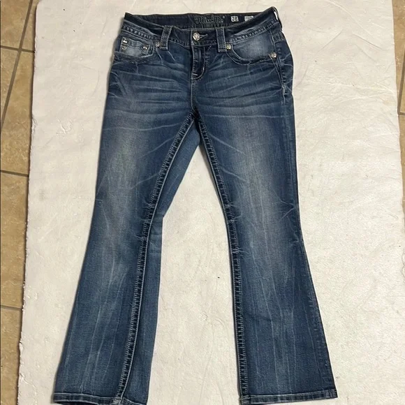 Miss Me Blue Embellished Women's Jeans 28x29 - Picture 2 of 8